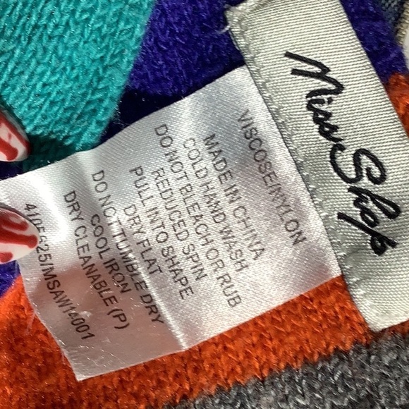 Miss Shop - multicolor striped viscose / nylon scarf - Picture 3 of 3